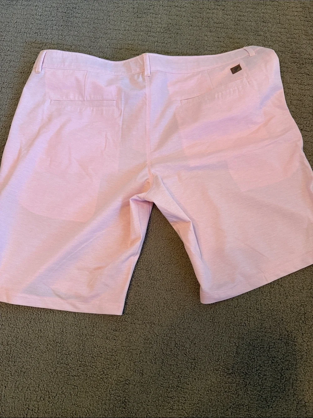 Fundamental Coast Men's Flat-Front Light Pink Stretch Shorts